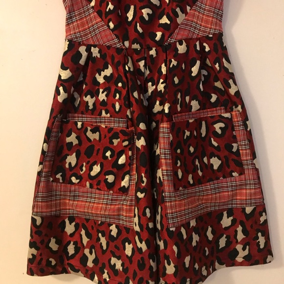 I’m Isola Marras Mixed Pattern Saffron Red Mini Dress - Picture 9 of 16